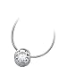 Stunning! 14k White-gold 06.5MM=1 CT Moissanite Solitaire Pendant Slide W/Snake Chain