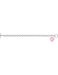 Sweethearts® Enamel Heart Charm Bracelet Sterling Silver " Love You " 85511