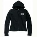 Harley-Davidson&reg; Women's Black Long Sleeve Hooded Sweatshirt, 99054-07VM
