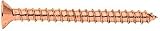 CRL Brushed Copper #10 x 2 Wall Mounting Flat Head Phillips Sheet Metal Screw - Package