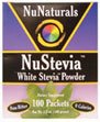 Stevia, White Powder 100 Pkts