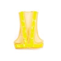 MAXSA Innovations 20026 Yellow with Yellow Reflective Safety Vest with 16 LED Lights, Large