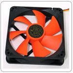Yate Loon 120mm Case Fan, Model "D12SL-12" Black/Orange