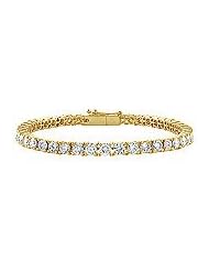 Diamond Tennis Bracelet : 14K Yellow Gold - 5.00 CT Diamonds
