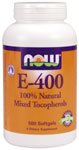 Vitamin E-400 IU - Mixed Tochopherols/Unesterified by NOW Foods - (400IU - 500 Softgels)