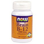 Brain B-12 1000mcg, Vitamin B12 100 Lozenges, NOW Foods