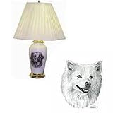Porcelain Lamp with American Eskimo