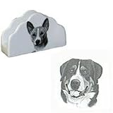 Greater Swiss Mountain Dog Napkin Holder, Porcelain by Rosalinde