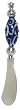 Individually Gift Boxed Spreader Knife with Decorative Glass Cobalt Dot Top Set of Two