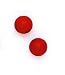 14k Yellow 8 mm Round Dark-Red Coral Earrings