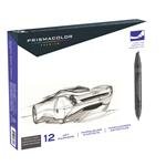 Primsacolor Premier Double Ended Chisel Tip and Fine Tip Art Markers, 12 Cool Grey Colored Markers (3622)