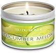 Premium Cucumber Melon Natural Soy Wax Candle Travel Tin 8 Ounces