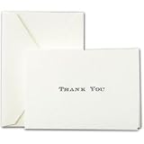 Engraved Chevalier Pearl White Thank You Notes