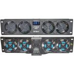 19 Rack Mount Cooling Fan System with Temperature Display 3 number blue display screen