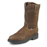 Justin Mens 'Aged Bark' Work Boots -Brown by Justin