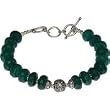 Tennis Bracelet Sterling Silver and Onyx Gemstone 9 inches (gnklcs331brclt)