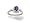 14K White Gold Genuine Emerald-cut Amethyst and Diamond Ring - Size 4
