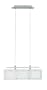Eglo  85053A Yola, Nickel/Frosted & Clear, 3-Light Pendant Light Fixture