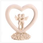 Heavenly Romance Figure Cherub Angels Heart Figurine