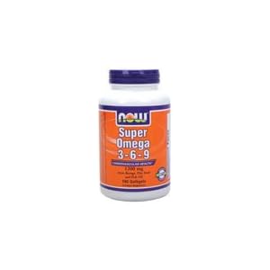 NOW SUPER OMEGA 3-6-9 1200 MG from Borage, Flax Seed, and Fish Oil - 180 softgels by Now Foods