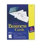 Avery 5911 Laser business cards, 2 x 3-1/2, white, 10 cards/sheet, 2500 cards per box