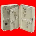48 KEY STEEL SAFE STORAGE BOX LOCKING CABINET WALL MOUNT