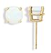 14KT Round Opal Earrings
