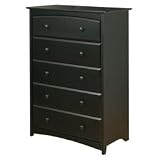 Beatrice 5 Drawer Chest / Dresser - Black