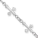 Sterling Silver Triple Link Cross Bracelet - 7.5 inch