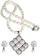 Pearl Necklace Earrings for Women 17.5 Inches (prl007)