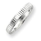 Sterling Silver 3.5mm Diamond-cut Band