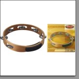 8 inch Headless Tambourine Wood, 1 Row
