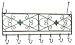 Old Dutch International 36 Inch x 10 Inch Verdigris Flat Pot Rack with 6 Hooks, RM