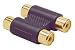 Gold Dual RCA Jack To RCA Jack Adapter