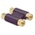 Gold Dual RCA Jack To RCA Jack Adapter