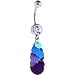 Purplishness Circular Sensation 70s Belly Ring