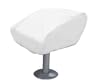 Folding Pedestal Boat Seat Cover, White Vinyl