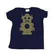Boy's Navy Blue Infant T-Shirt with Robot Design - Newborn