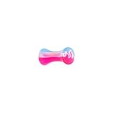 8 Gauge Light Blue Pink Acrylic Toxic Flame Saddle Plug