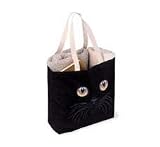 Cat Face Canvas Tote Bag