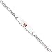 Sterling Silver Childrens Medical ID Bracelet Figaro - 6 Inch
