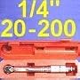 1/4" Drive CLICK Micrometer TORQUE WRENCH 20-200 Inch pound