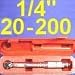 1/4" Drive CLICK Micrometer TORQUE WRENCH 20-200 Inch pound