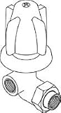 Tools & Hardware : Central Brass 1246 Shower Corner Valve 1/2-Inch Female Union, Chrome