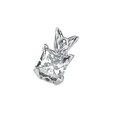 Brilliant! 14k White-gold 06.50MM=1 1/2 CT Moissanite Scroll Setting Pendant