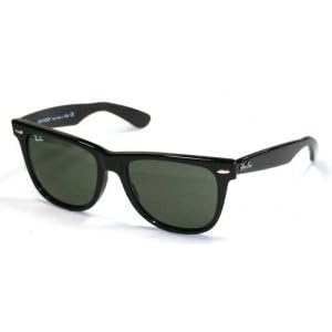 Ray Ban Sunglasses RB 2140 Original Wayfarer 901 Black Crystal Green, 54mm