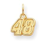 14k NASCAR Jimmie Johnson Number 48 Charm