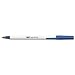 BIC(R) Round Stic(R) Ballpoint Pens, Fine Point, 0.8 mm, Blue, Box of 12