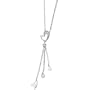 14K White Gold Diamond Heart Necklace