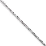14k White Gold Diamond tennis bracelet - 7 Inch - Box Clasp